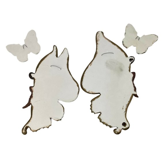 VTG Chalkware Plaster COLORFUL Butterfly Wall Art Accent Red Green Ready To Hang - Picture 5 of 12